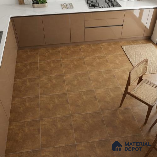 TL 01113 Cemento Brown Matte Finish 600 x 600 mm Vitrified Wall & Floor Tile - 9 mm