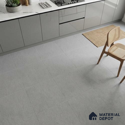 TL 01122 Gris Stone Matte Finish 600 x 600 mm Stone Full Body Vitrified Wall & Floor Tile - 9 mm
