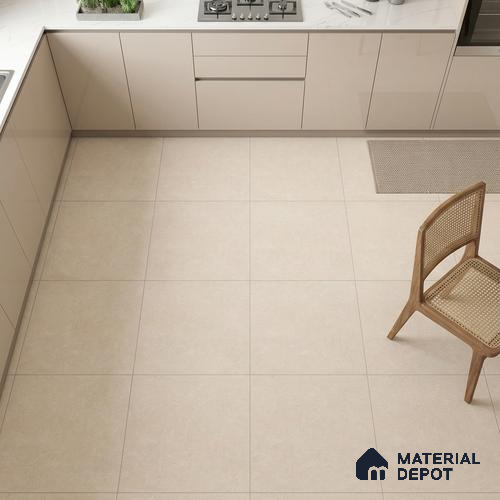 Terrazzo Wall & Floor Tile TL 01172 Zuri Beige Matte Finish 600 x 600 mm Vitrified Tile - 9 mm