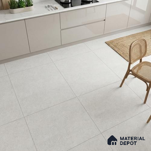 Terrazzo Wall & Floor Tile TL 01173 Zuri Grey Matte Finish 600 x 600 mm Vitrified Tile - 9 mm