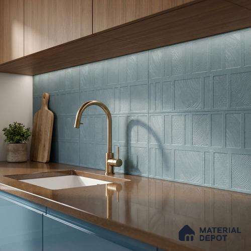 TL 01202 B Quanto Aqua HL 2 600x300 mm Ceramic Bathroom Wall Tile - 8 mm