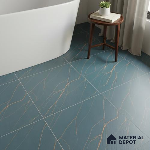 TL 01507 Ocean Azul 12 x 12 inch Matte Finish Digital Ceramic Anti Skid Floor Tile - 6 mm