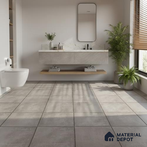 TL 01536 Tripoli Smoke 300 x 300 mm Ceramic Anti Skid Matte Finish Bathroom Floor Tile - 8 mm