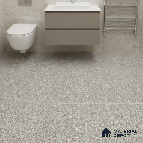 Parking Tile Lead Grey 12 x 12 inch Anti Skid Matte Finish Vitrified Floor Tile - 8 mm | TL 01826 D | Suitable For Bathroom, Terrace, Parking, Balcony