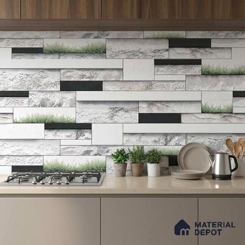 TL 01838 Brick Chalk White 600x300 mm Wall Elevation Tile - 8 mm