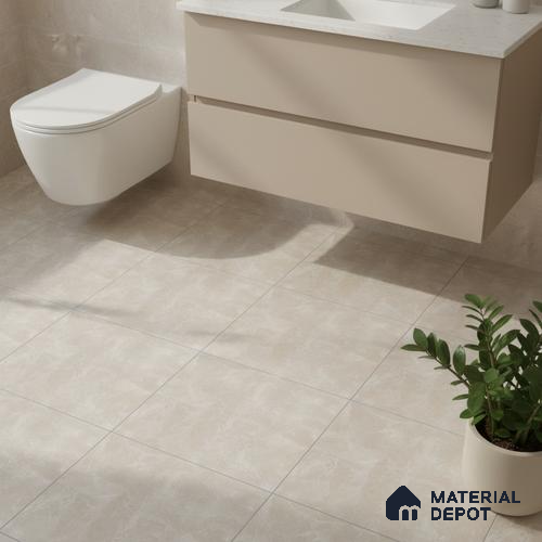 TL 01910 D Marble White 12 x 12 inch Matte Finish Anti Skid Ceramic Floor Tile - 6 mm