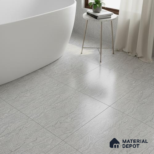 TL 01917 E Silver Dark 12 x 12 inch Matte Finish Anti Skid Ceramic Floor Tile - 6 mm