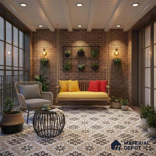 Moroccan Floor & Wall Tile TL 02122 Salt White 2 ft x 2 ft Matte Finish Vitrified Tile - 9.5 mm | Suitable For Kitchen, Bathroom, Dining Area | Please Expect a Slight Variation of Pattern
