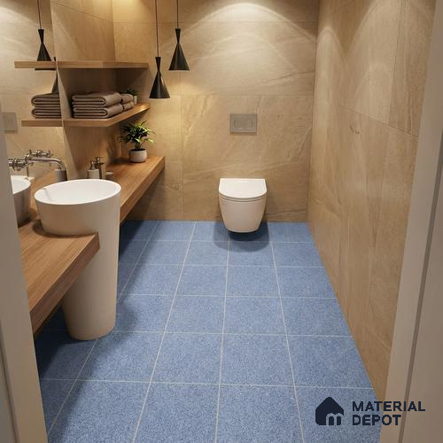Parking Floor Tile TL 02331 B Dark 16 x 16 inch Vitrified Anti Skid Matte Finish Heavy Duty Tile - 12 mm | Suitable For Outdoor, Heavy Traffic Areas | Pattern Alignment May Vary | 2-3 mm Spacer is Mandatory