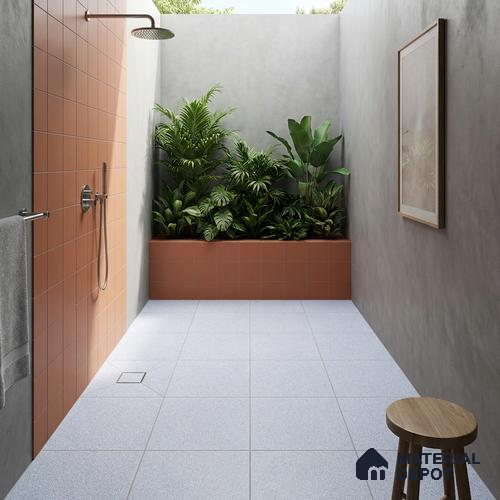 Parking Floor Tile TL 02331 A Light 16 x 16 inch Vitrified Anti Skid Matte Finish Heavy Duty Tile - 12 mm | Suitable For Outdoor, Heavy Traffic Areas | Pattern Alignment May Vary | 2-3 mm Spacer is Mandatory