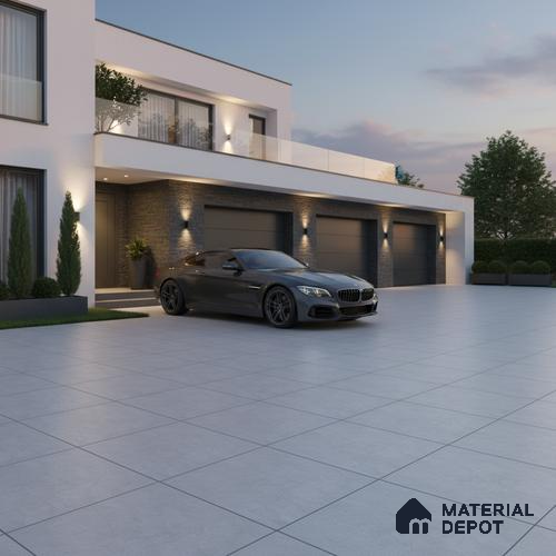 Parking Floor Tile TL 02331 A Light 16 x 16 inch Vitrified Anti Skid Matte Finish Heavy Duty Tile - 12 mm | Suitable For Outdoor, Heavy Traffic Areas | Pattern Alignment May Vary | 2-3 mm Spacer is Mandatory