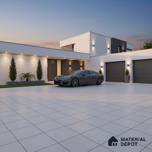 Parking Floor Tile TL 02332 A Light 16 x 16 inch Vitrified Anti Skid Matte Finish Heavy Duty Tile - 12 mm | Suitable For Outdoor, Heavy Traffic Areas | Pattern Alignment May Vary | 2-3 mm Spacer is Mandatory