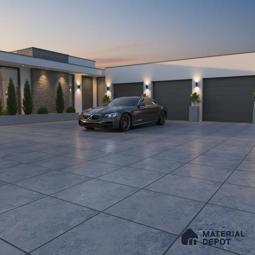 Parking Floor Tile TL 02333 16 x 16 inch Vitrified Anti Skid Matte Finish Heavy Duty Tile - 12 mm | Suitable For Outdoor, Heavy Traffic Areas | Pattern Alignment May Vary | 2-3 mm Spacer is Mandatory