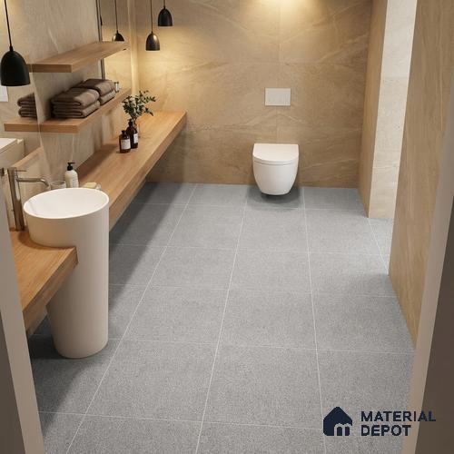 Parking Floor Tile TL 02356 16 x 16 inch Vitrified Anti Skid Matte Finish Heavy Duty Tile - 12 mm | Suitable For Outdoor, Heavy Traffic Areas | Pattern Alignment May Vary | 2-3 mm Spacer is Mandatory