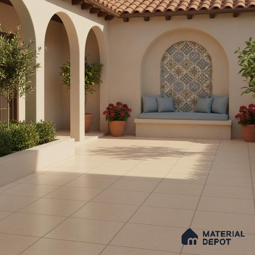 Parking Floor Tile TL 02358 16 x 16 inch Vitrified Anti Skid Matte Finish Heavy Duty Tile - 12 mm | Suitable For Outdoor, Heavy Traffic Areas | Pattern Alignment May Vary | 2-3 mm Spacer is Mandatory