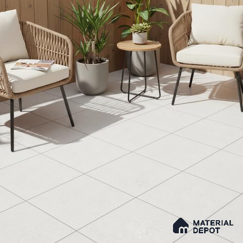 Parking Floor Tile TL 02361 16 x 16 inch Vitrified Anti Skid Matte Finish Heavy Duty Tile - 12 mm | Suitable For Outdoor, Heavy Traffic Areas | Pattern Alignment May Vary | 2-3 mm Spacer is Mandatory