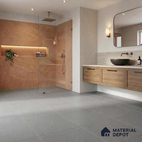 Parking Floor Tile TL 02362 16 x 16 inch Vitrified Anti Skid Matte Finish Heavy Duty Tile - 12 mm | Suitable For Outdoor, Heavy Traffic Areas | Pattern Alignment May Vary | 2-3 mm Spacer is Mandatory