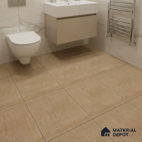 TL 02412 D Hazelnut Brown Matching Floor 12 x 12 inch Matte Finish Ceramic Floor Tile - 6 mm