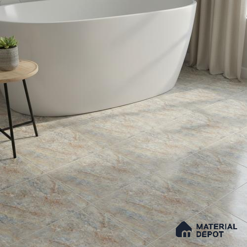 TL 02415 D Brown Dun Matching Floor 12 x 12 inch Matte Finish Ceramic Floor Tile - 6 mm