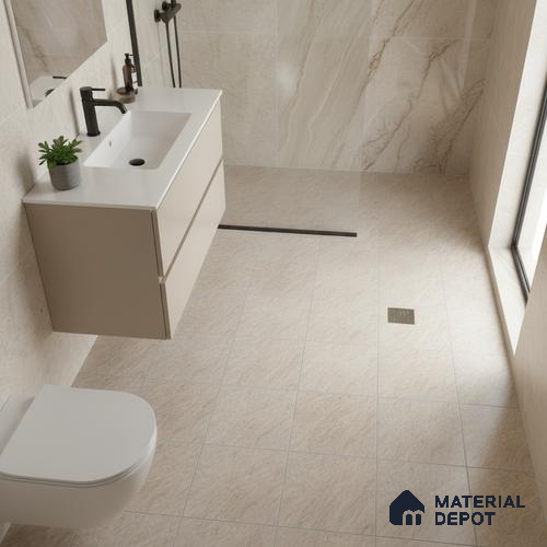 TL 02418 D Tan Brown Matching Floor 12 x 12 inch Matte Finish Ceramic Floor Tile - 6 mm