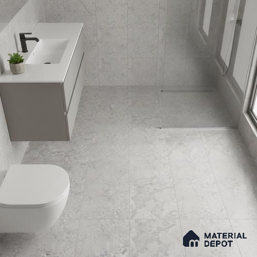 TL 02421 E Dark Silver 12 x 12 inch Matte Finish Ceramic Floor Tile - 7 mm