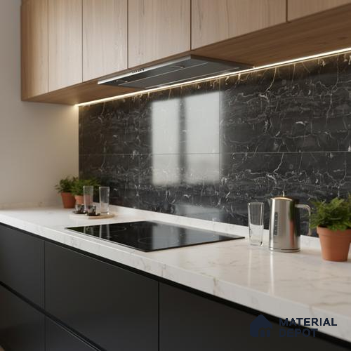 TL 02457 C Black Dark 2 ft x 1 ft Glossy Finish Ceramic Wall Tile - 6 mm