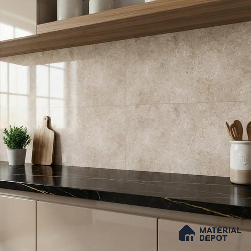 TL 02462 C Coffee Brown Dark 2 ft x 1 ft Glossy Finish Ceramic Wall Tile - 6 mm