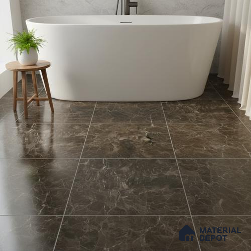 TL 02464 D Brown Van Dyke Matching Floor 12 x 12 inch Matte Finish Ceramic Floor Tile - 6 mm