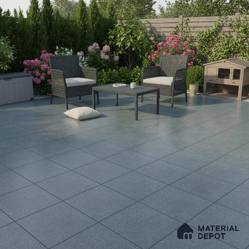 TL 02533 B Dark Green 400 x 400 mm Matte Finish Anti Skid Floor Tile - 12 mm | Pattern Alignment May Vary | 2-3 mm Spacer is Mandatory