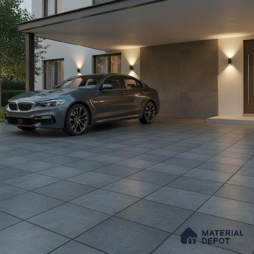 TL 02533 B Dark Green 400 x 400 mm Matte Finish Anti Skid Floor Tile - 12 mm | Pattern Alignment May Vary | 2-3 mm Spacer is Mandatory