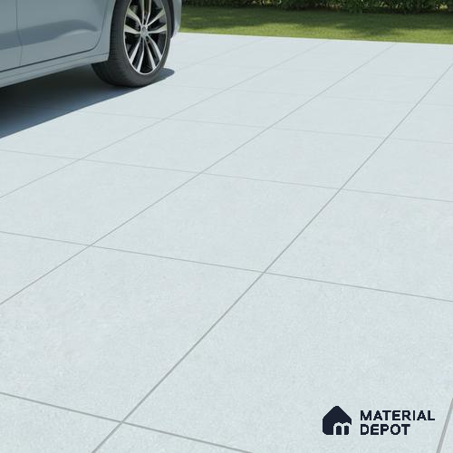 Plain Parking Floor Tile TL 02533 Light Green 16 x 16 inch Matte Finish Anti Skid Tile - 12 mm | Suitable For Bathroom, Terrace, Parking, Balcony | Pattern Alignment May Vary | 2-3 mm Spacer is Mandatory