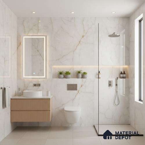TL 02845 Chalk White 4 ft x 2 ft Glossy Finish Vitrified Wall & Floor Tile - 9.5 mm