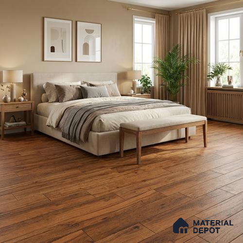 TL 02990 Earth Brown 39 x 8 inch Matte Finish Porcelain Floor & Wall Plank Tile - 9.5 mm | 2-3 mm Spacer is Mandatory