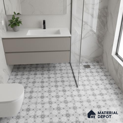 Moroccan Carpet Wall & Floor Tile TL 03082 C Centre 1 ft x 1 ft Matte Finish Digital Ceramic Tile - 9.5 mm | Suitable For Living Room, Kitchen, Bathroom | Please Expect a Slight Variation of Pattern