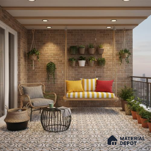 Moroccan Wall & Floor Tile TL 03320 Brizo Verde 2 ft x 2 ft Carving Matte Finish Vitrified Tile - 9 mm | Suitable For Kitchen, Bathroom, Dining Area | Please Expect a Slight Variation of Pattern