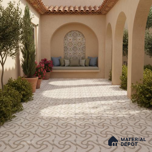 Parking Floor Tile TL 03388 F Limbo Coal 16 x 16 inch Matte Finish Anti Slip Vitrified Tile - 12 mm | Pattern Alignment May Vary | 2-3 mm Spacer is Mandatory