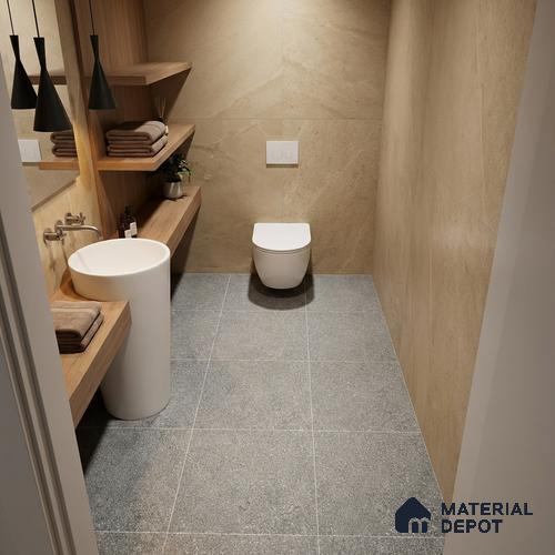 TL 03691 Terra Grey 400x400 mm Matte Finish Floor Tile - 12 mm | Pattern Alignment May Vary | 2-3 mm Spacer is Mandatory