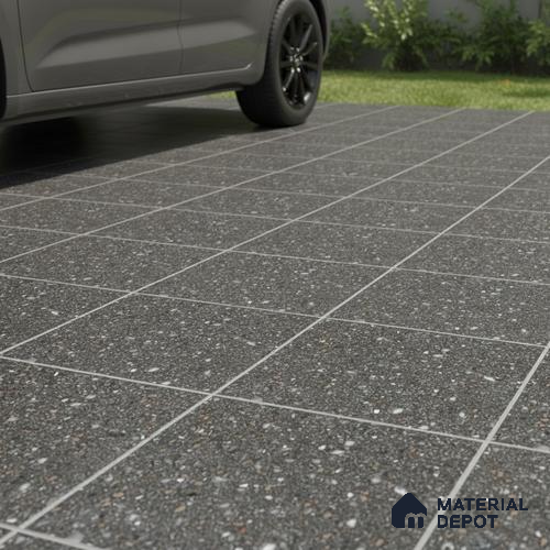 TL 03698 Terazzo Grey 400x400 mm Matte Finish Vitrified Parking Floor Tile - 12 mm | Pattern Alignment May Vary | 2-3 mm Spacer is Mandatory