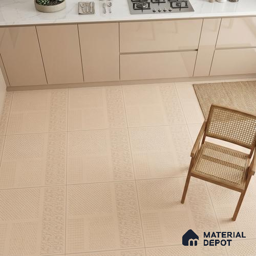 TL 04231 Linen Punch Matte Finish 600x600 mm Full Body Vitrified Wall & Floor Tile - 9 mm (Random 4)