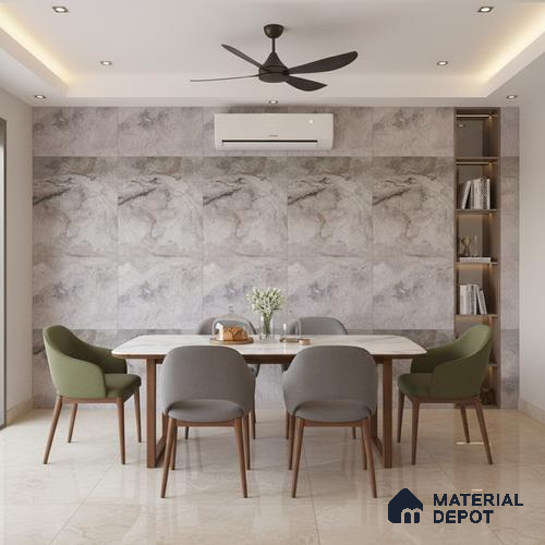 TL 04452 Dolomine Grey 4 ft x 2 ft Digital Punch Matte Finish Vitrified Tile - 9 mm