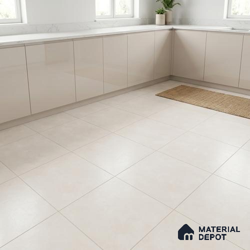 Plain Wall & Floor Tile TL 04672 C Nimbus Flawless peach washed/weathered Surface 2 ft x 2 ft Porcelain Matte Finish 8 mm | Suitable for Living Room, Bedroom, Bathroom, Kitchen & Balcony