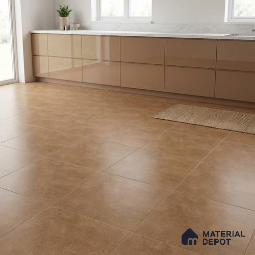 Cement Wall & Floor Tile TL 04672 E Nimbus Terracotta Brown washed/weathered Surface 2 ft x 2 ft Porcelain Matte Finish 8 mm | Suitable for Living Room, Bedroom, Bathroom, Kitchen & Balcony