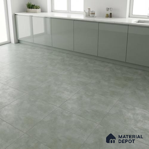Cement Wall & Floor Tile TL 04672 F Nimbus Dream Green washed/weathered Surface 2 ft x 2 ft Porcelain Matte Finish 8 mm | Suitable for Living Room, Bedroom, Bathroom, Kitchen & Balcony