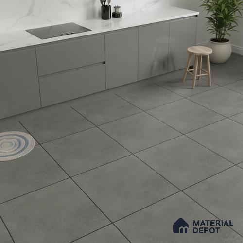 Cement Wall & Floor Tile TL 04672 G Nimbus Roman stone washed/weathered Surface 2 ft x 2 ft Porcelain Matte Finish 8 mm | Suitable for Living Room, Bedroom, Bathroom, Kitchen & Balcony