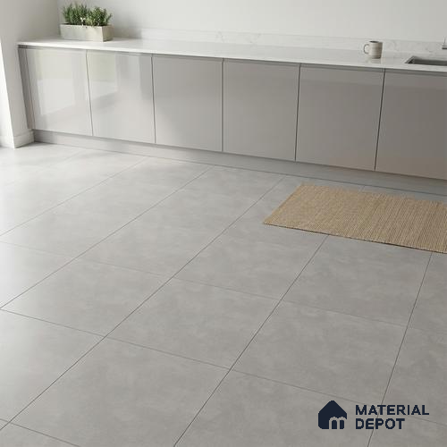 Cement Wall & Floor Tile TL 04672 H Nimbus Oyster Beige washed/weathered Surface 2 ft x 2 ft Porcelain Matte Finish 8 mm | Suitable for Living Room, Bedroom, Bathroom, Kitchen & Balcony