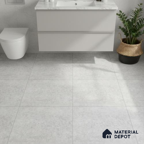 Cement Tile TL 04797 Zellige Grey Plano Grey 1 ft x 1 ft Vitrified Matte Finish - 11 mm | Suitable for Kitchen, Bathroom, Balcony Floor & Wall