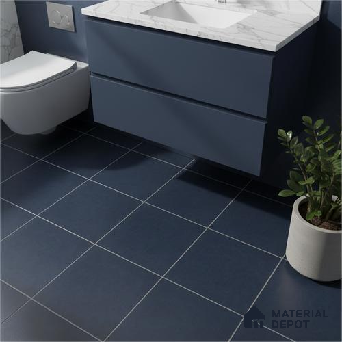 Plain Pastel Wall & Floor Tile TL 04921 B Base & Bloom Base Solid Blue 1 ft x 1 ft Ceramic Matte Finish - 9 mm | Suitable for Living Room, Bedroom, Bathroom, Courtyard, Balcony