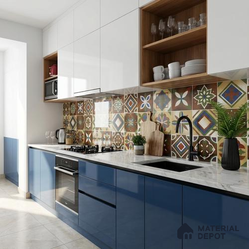 Moroccan Wall & Floor Tile TL 05111 E Kasavari Marrakech 4 ft x 2 ft Vitrified Endless High Gloss Finish - 9 mm  | Suitable for Living Room, Bedroom, Bathroom, Kitchen Wall & Backsplashes