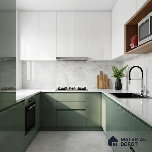 Marble Wall & Floor Tile TL 05133 Marblis Arctic Frost 4 ft x 2 ft Vitrified Endless Glossy Finish - 9 mm (Random 4) | Suitable for Living Room, Bedroom & Bathroom