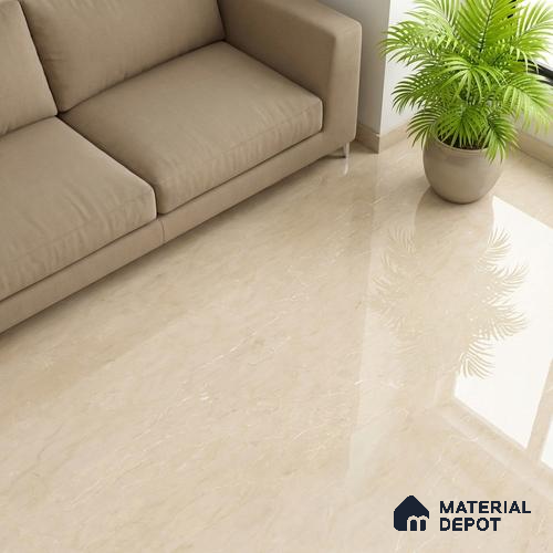 Marble Wall & Floor Tile TL 05144 Marblis Golden Dune 4 ft x 2 ft Vitrified  Glossy Finish - 9 mm (Random 4) | Suitable for Living Room, Bedroom & Bathroom